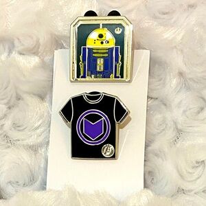 Disney World 2024 Hidden Mickey Pins - R2-B1 Droid & Hawkeye T-Shirt - NWT